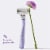 Flamingo Razor with Blade Refills - Lilac Perspective: right