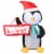 46.5 Christmas Inflatable Penguin Decoration LED Blow Up Outdoor Yard Decor Perspective: right