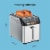 Chefman Smart Touch 2 Slice Digital Toaster, 6 Shade Settings, Crumb Tray - Stainless Steel Perspective: right