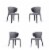 Manhattan Comfort Conrad Modern Woven Tweed Dining Chair In Wheat (Set Of 4) Black 20.47 Lx30 Perspective: right