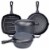 Bruntmor 6 Pcs Pre-Seasoned Cast Iron Cooking Set | Dutch Oven, Skillets & Grill Pan Perspective: right