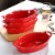 Bruntmor 8 x5  Red Oval Ceramic Deep Dish Pie Pan Set of 4 Perspective: right