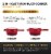 Bruntmor 5 Qt Red 2-in-1 Cast Iron Skillet & Lid, Enameled, Non-Stick Perspective: right