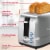 Brentwood Select Extra Wide 2 Slot Stainless Steel Toaster Perspective: right