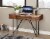 Alpine Furniture Live Edge 1 Drawer Wood Writing Desk in Light Walnut (Brown) Perspective: right