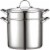 Cooks Standard Classic Stainless Steel 4-Piece 12 Quart Pasta Pot Cooker Steamer Multipots Perspective: right