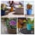 Bloem SP1200 Saturn Indoor Outdoor 12 Inch Planter Pot w/ Matching Saucer, Black Perspective: right