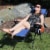 Sunnydaze Zero Gravity Lounge Chair with Pillow and Cup Holder - Navy Blue Perspective: right