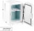 Chefman Portable LED Mirrored Mini Fridge - White Perspective: right
