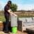 Peaktop Firepit Outdoor Gas Fire Pit Cylinder Concrete Storage Gray HT24170AA Perspective: right