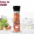 Himalayan Chef Pink Salt with Roasted Onion & Red Crushed Pepper, Tall Glass Grinder, 12.5 Oz Perspective: right