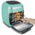 GoWISE USA 11.6-Quart Air Fryer Toaster Oven, Vibe, Mint/Silver Perspective: right