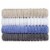 LaFlin Bleach Denim Horizonal Ribbed Bath Towel Set Perspective: right