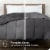 Bare Home Reversible Down Alternative Comforter - Grey/Forged Iron Grey, Full Perspective: right