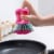 W Home Soap Dispensing Dish Brush, Multi-purpose, Safe for Non-Stick Cookware | Pack of 3 Perspective: right