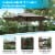 Flash Furniture Teak Patio Table and Chair Set with Umbrella & Base Gray 7 Pieces Perspective: right