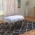 Bagley II - Bench White Faux Fur & Gold Perspective: right