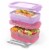 Ello® Plastic Lunch Stack Perspective: right