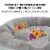 Plush & Diamond Print Calming Donut Dog Bed - Small, Gray Perspective: right