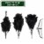 7.5FT Black Spruce Artificial Holiday Christmas Tree with Metal Stand Perspective: right