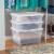 Sterilite 56 Quart Clear Plastic Storage Container Box and Latching Lid, 16 Pack Perspective: right