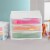 Sterilite Clear Plastic Stackable Small 3 Drawer Storage System, White, (6 Pack) Perspective: right