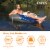 Intex River Run Inflatable Double Rider Tube & 2 River Run Single Water Floats Perspective: right