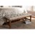 Baxton Studio Ainsley Tufted Bench in Light Beige and Walnut Brown Perspective: right