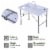 Outsunny 40  Portable Folding Easy-Clean Camping Dish Sink w/ Faucet & 2 Basins Perspective: right