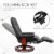 Faux Leather Reclining Lounge Chair Swivel Recliner Sofa Seat w/ Wooden Base Perspective: right