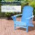 Fir Wood Adirondack Chair, Wooden Outdoor & Patio Seating for Fire Pit, Blue Perspective: right