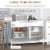 47  Modern Kitchen Sideboard Buffet Storage Cabinet w/ Adjustable Shelves, White Perspective: right