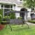 3-seat Outdoor Backyard Swing Chair Patio Bench Adjustable Canopy Padded Perspective: right