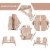 Outdoor Patio Adirondack Double Bench w/ Center Table, Natural Perspective: right