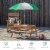 Fir Wood Kids Table Set with Parasol and Storage Space, Natural Wood Color Perspective: right
