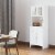 Wooden Dining Room Cupboard Pantry with Framed Glass Doors and Open Counter Perspective: right