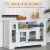 Kitchen Storage Buffet w/Large Countertop, Adjustable Shelves, & 4 Door Cabinets Perspective: right