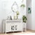 Minimalist Food and Drink Buffet Sideboard with Storage and Natural Wood Top Perspective: right