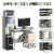 Wood Desktop Corner Working Desk with 4-Tier Shelving and Pullout Keyboard Tray Perspective: right
