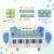 Childrens Toy Organ Keyboard w/ light & 22 Musical Tracks, Blue Perspective: right