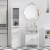 Organizer Restroom Tower Tall Pantry Tower with Multi-Tier Shelving, White Perspective: right