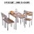 Multi-Section Outside or Inside Seating Bench with Tabletop Smooth Surface Perspective: right
