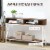 Media Console Table/Industry Desk with 4 Open Shelves and X Bar Metal Frame Perspective: right