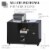 Office/Home File & Scanner Storage Cabinet w/ 2 Cabinets & Top Counter, Black Perspective: right