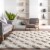 Nuloom Francene Diamond Trellis Shag Area Rug in Ivory Perspective: right