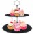 Nutrichef PKCKSTD10 2-Tier Cake Stand Tower Tray Perspective: right
