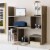 Yak About It® Compact Adjustable Dorm Desk Bookshelf - Rustic Perspective: right