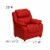 Flash Furniture Deluxe Contemporary Heavily Padded Vinyl Kids Recliner W/Storage Arms Perspective: right