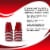 20 Pack Shot Glasses - 1.5 oz Acrylic Party Cup - Red Plastic Shot Glass Perspective: right