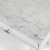 Viola 44  Rectangular Italian Carrara White Marble Writing Desk with White Legs Perspective: right